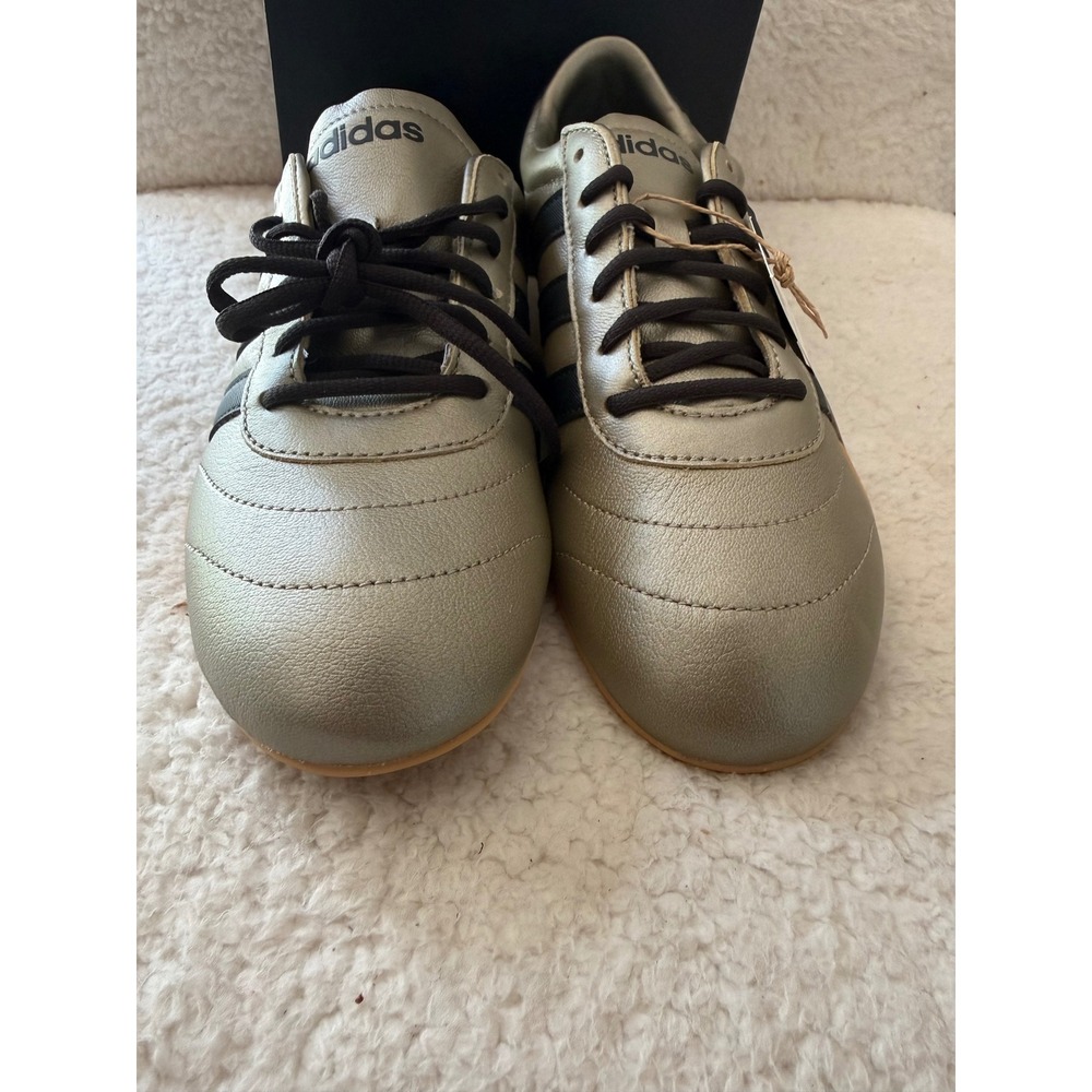 Adidas Grand Court Lo Metallic Gold Black Sneakers JQ9681 Womens Size 8 NEW - Picture 4 of 6